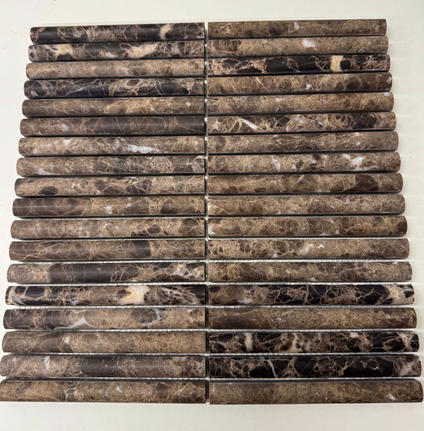 Kit Kat Marron Emperador Bull Nose Mozaïek 151x30x15mm