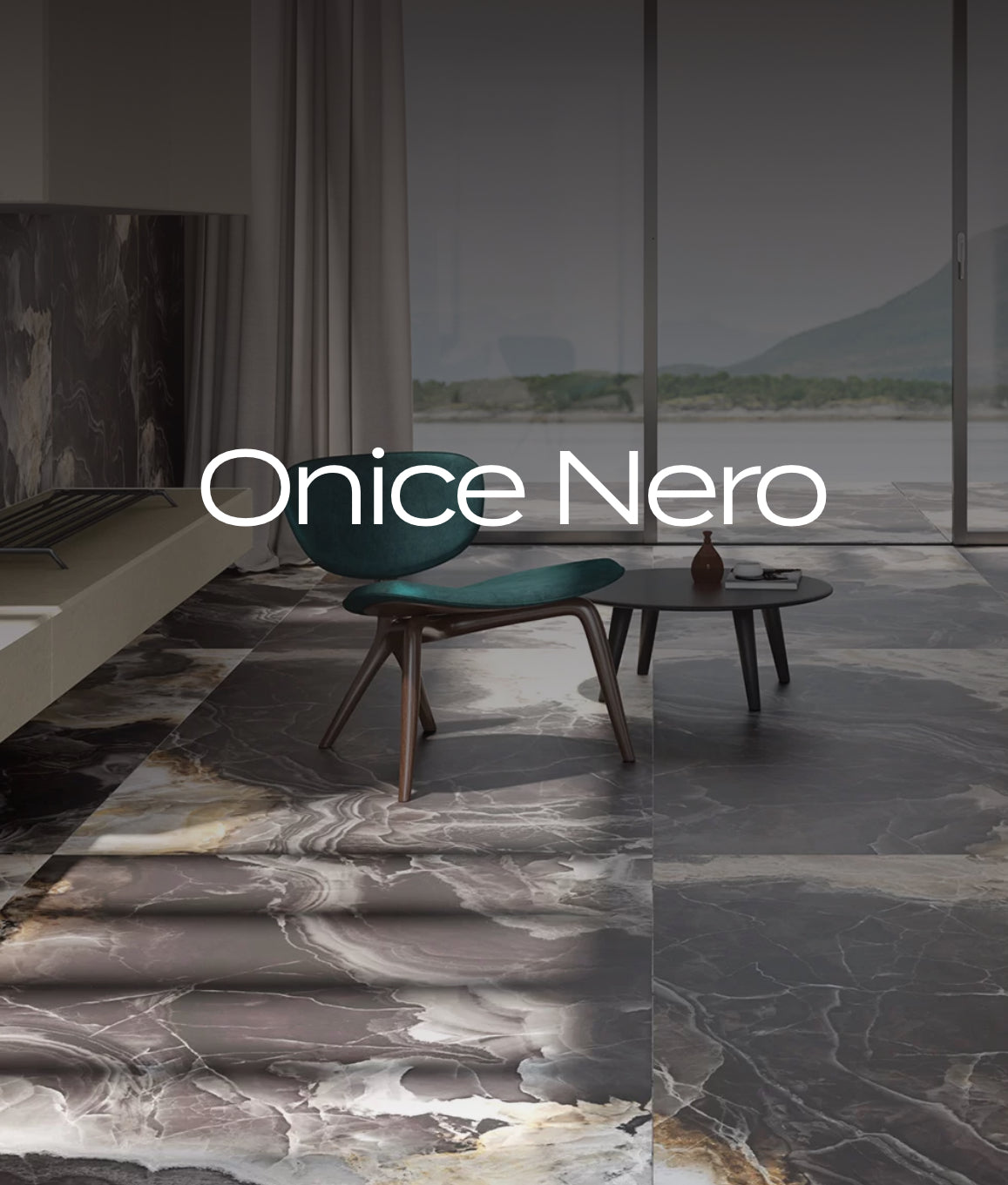Marmerlook Onice Nero Nexion 1198x598x9mm honed
