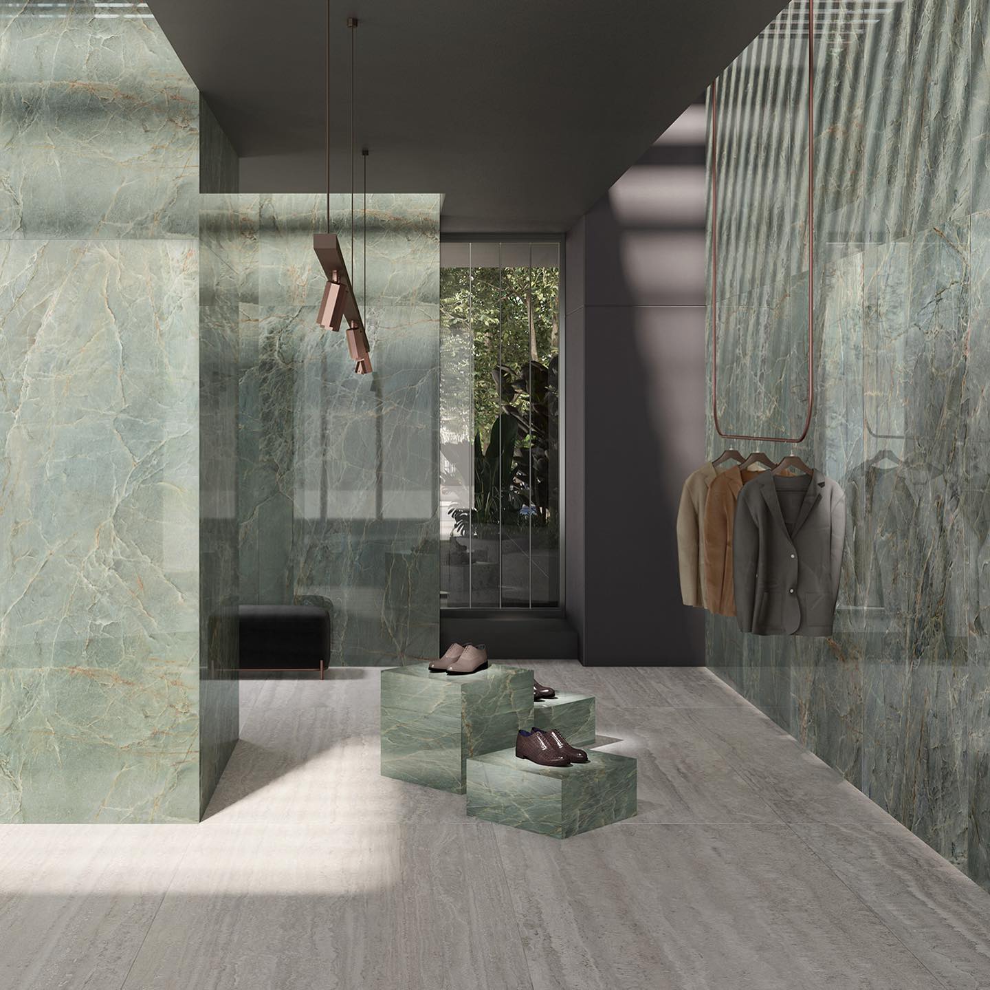 Mamerlook Quartzito Aqua Verde Nexion 1198x598x9mm honed