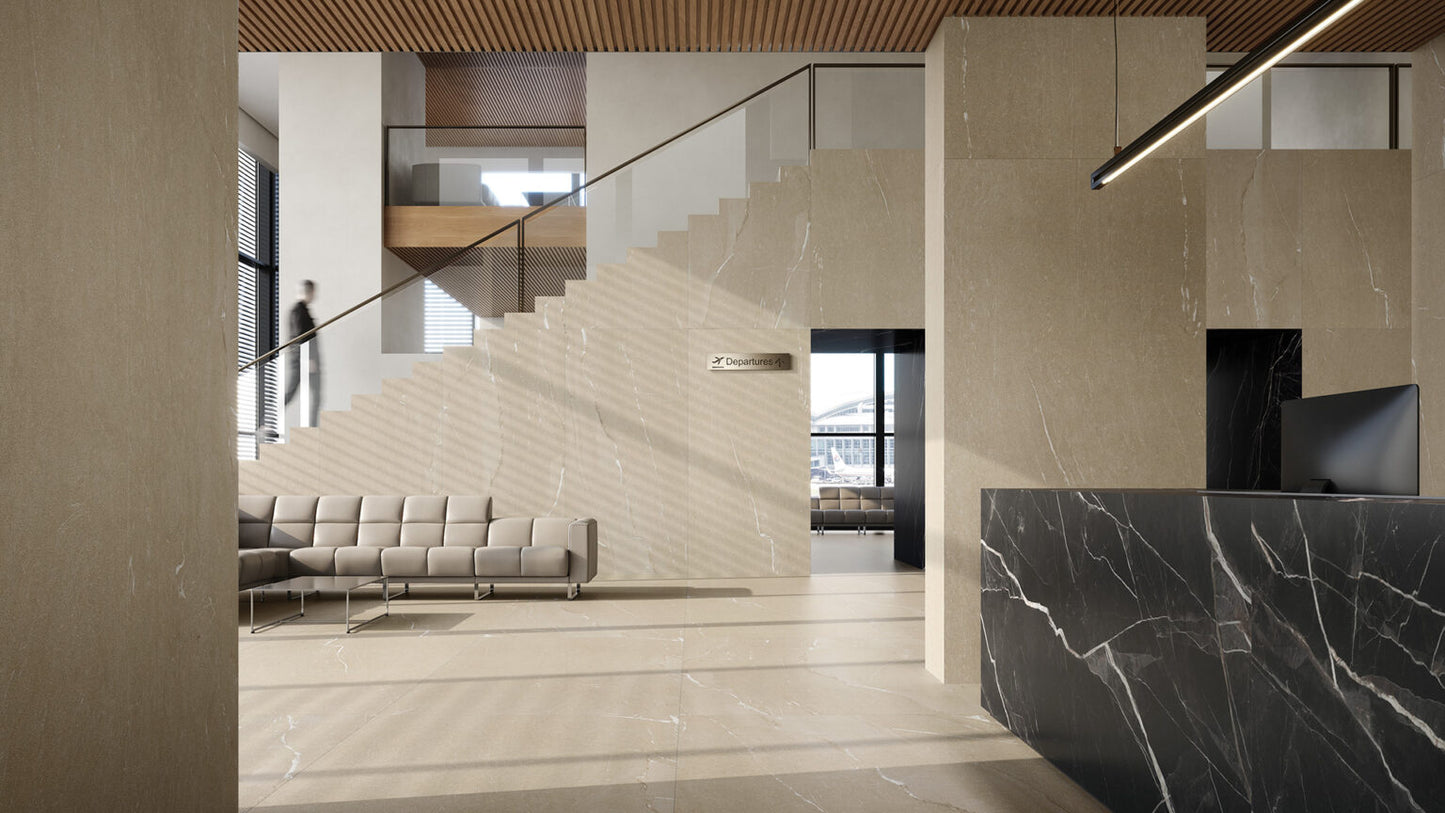 Mamerlook Callacatta Nero merk Nexion 1198x598x9mm honed