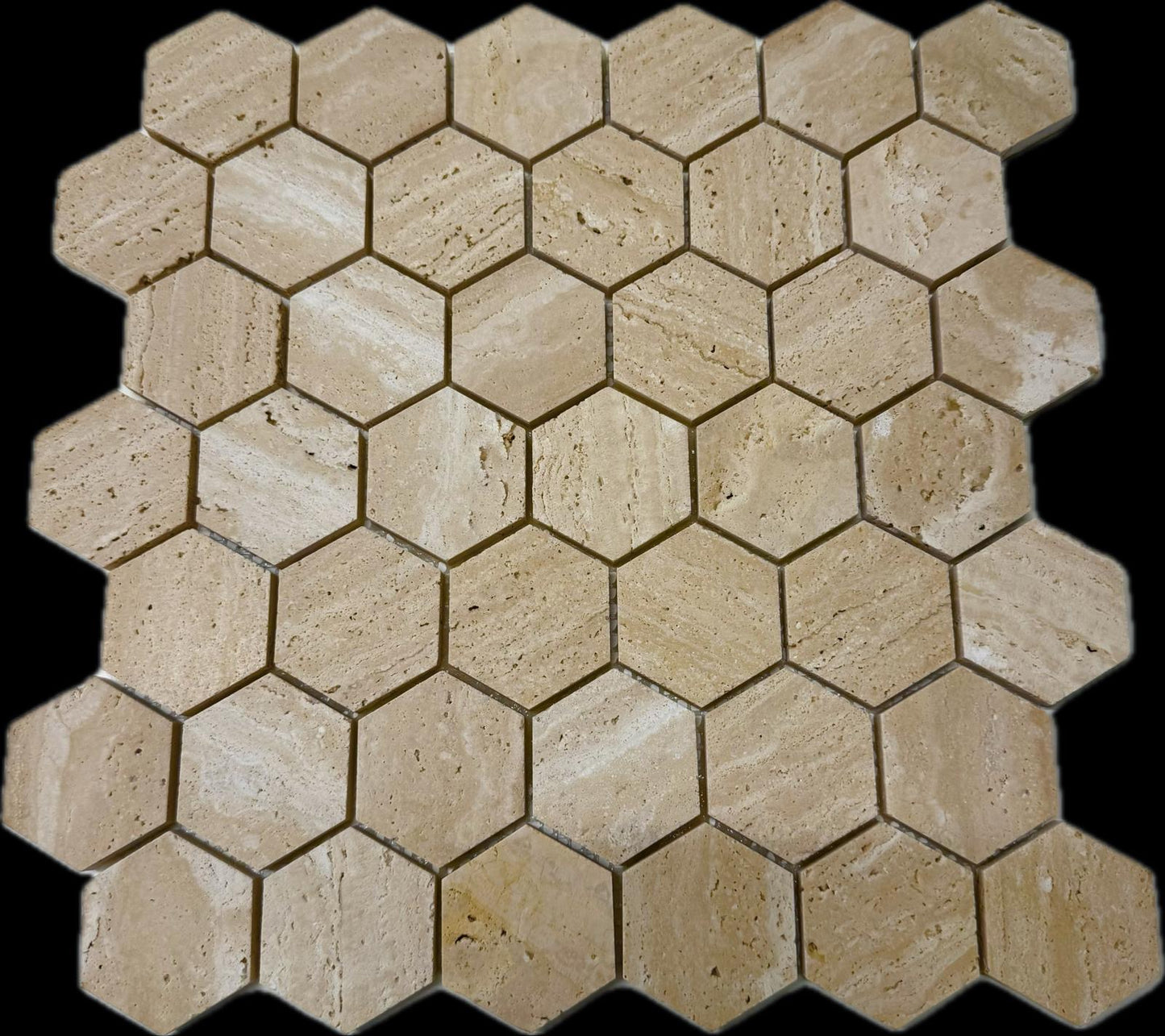 Travertin Hexagon Marmer Mozaïek 48x48mm