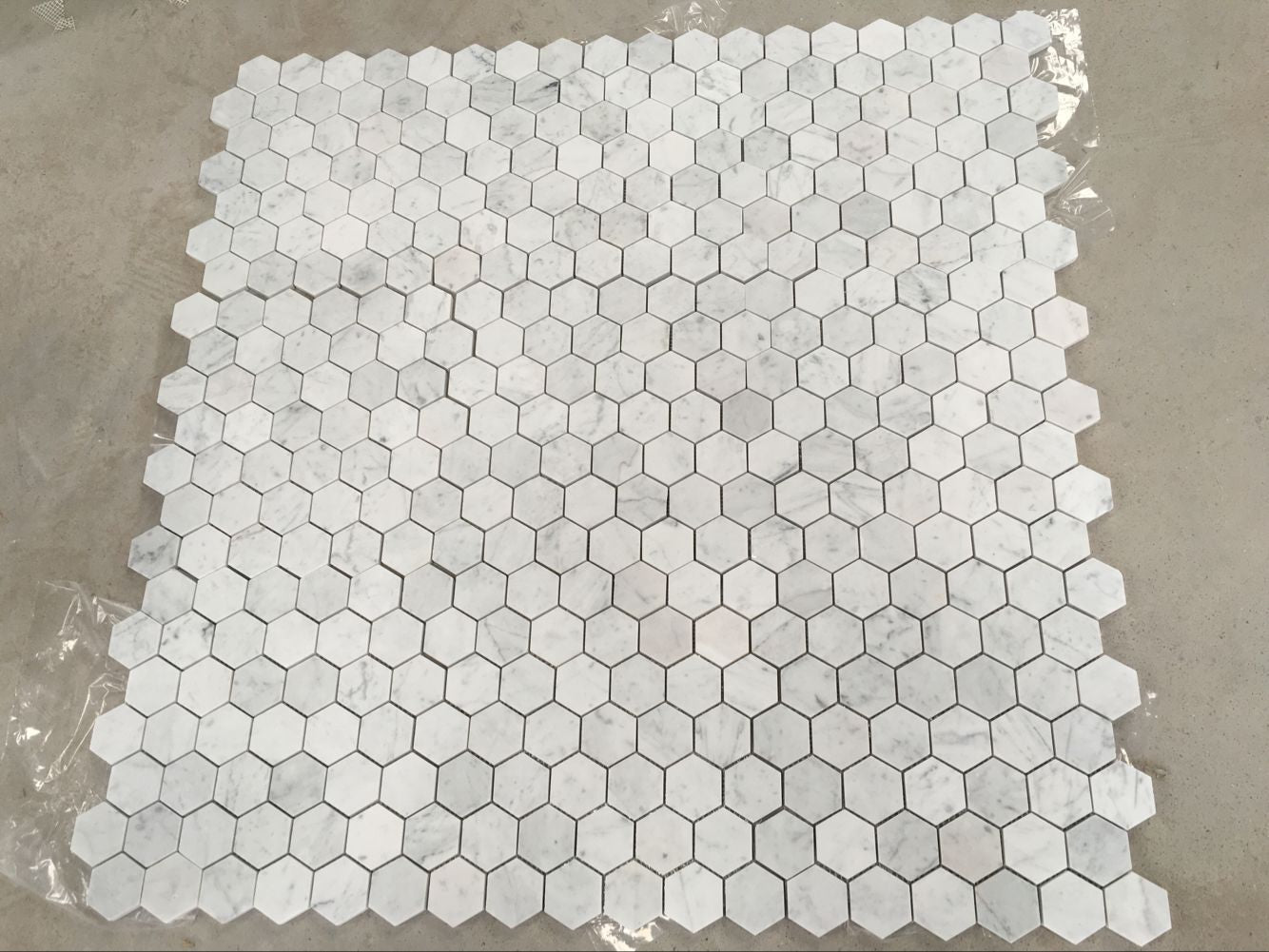 Bianca Carrara Hexagon Marmer Mozaïek