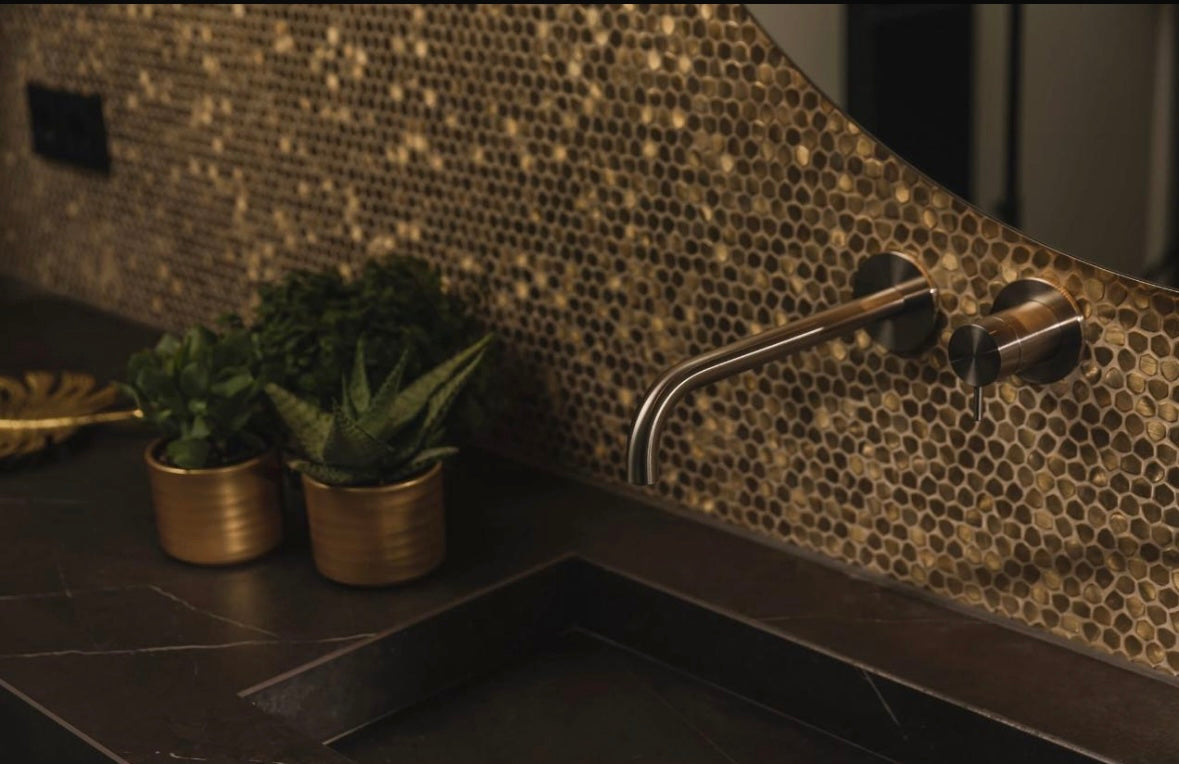 Mozaiék Colonial Grazy Pattern Gold 300x300x6mm