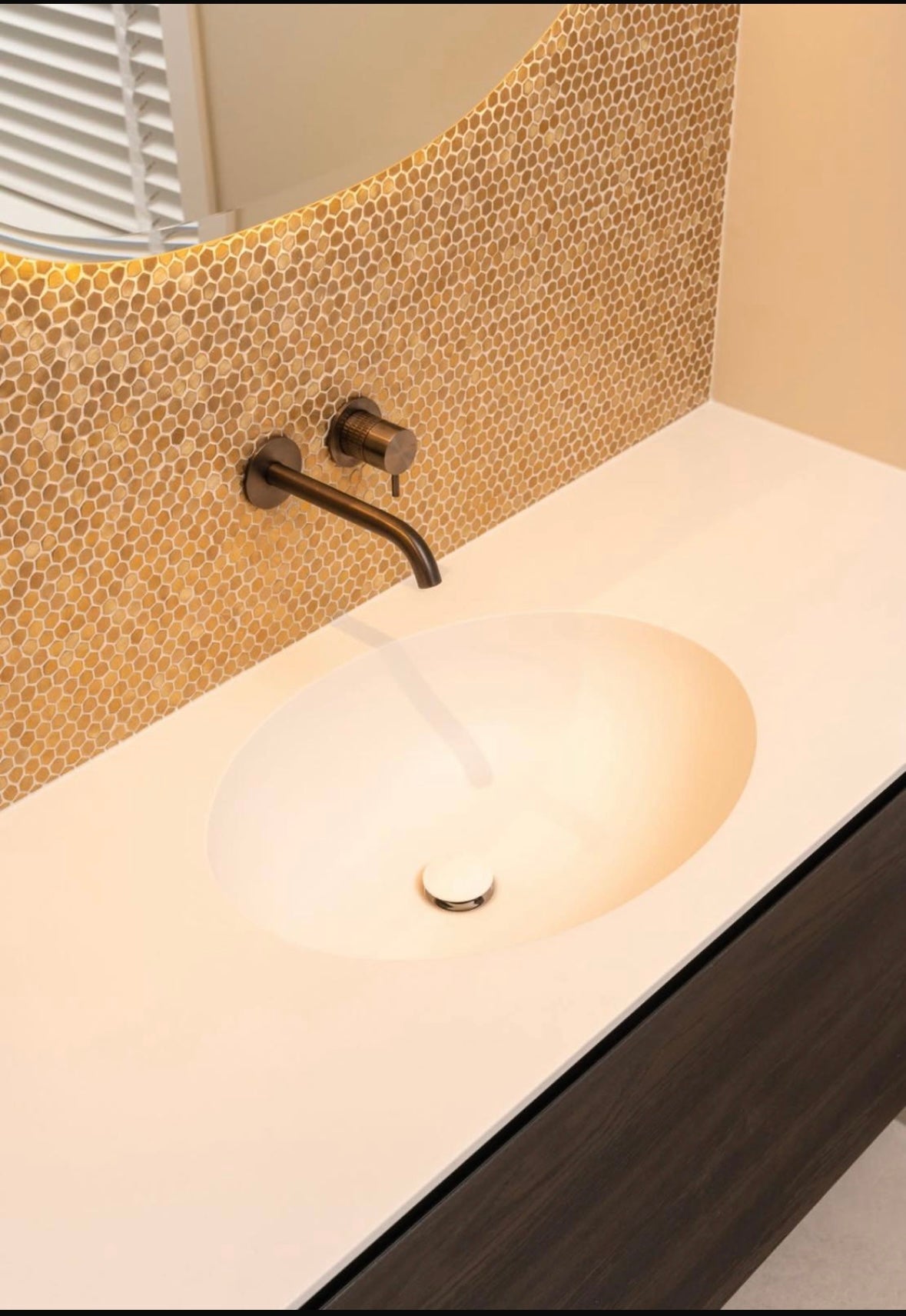 Mozaiék Reflections Copper Hexagon 23mm