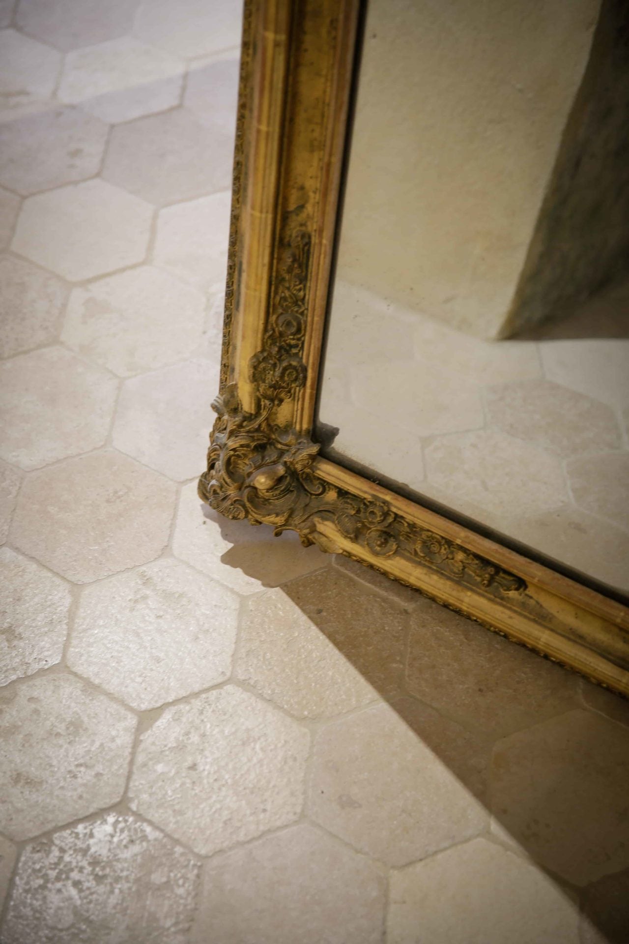 art 708 Travertin Light Hexagon 150mm op matje 300x300x10mm gezoet