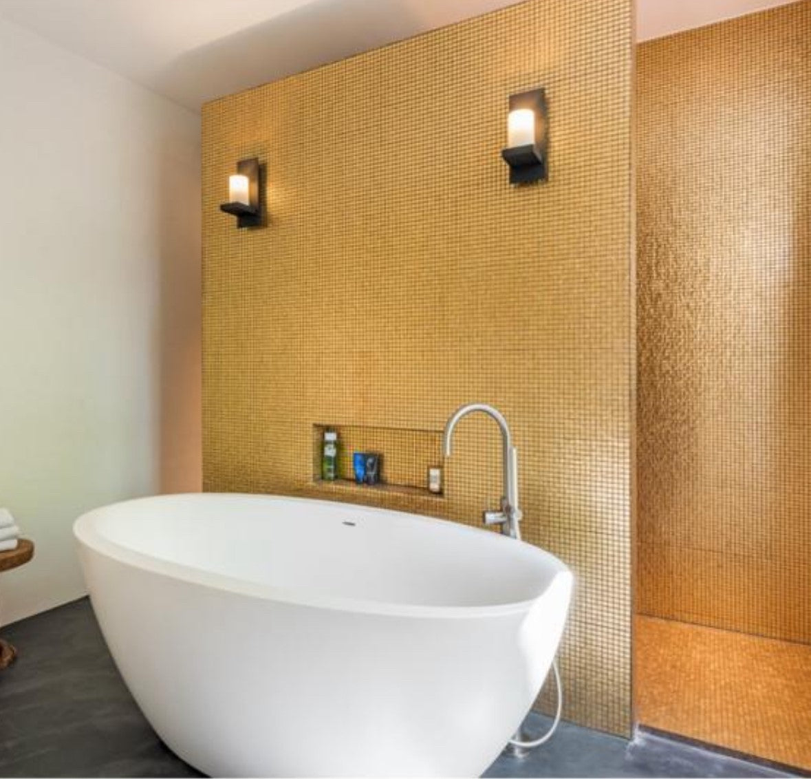 Glasmozaïek Billionare Gold 20mm square op matje 300x300x6mm