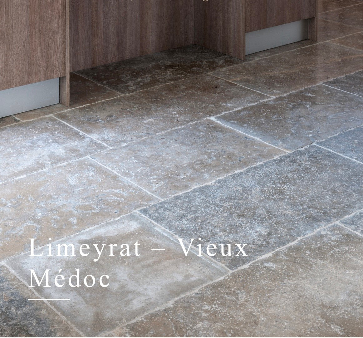 Natuursteen Bourgondische Dallen Vieux Medoc banen 61/1.8cm patinee