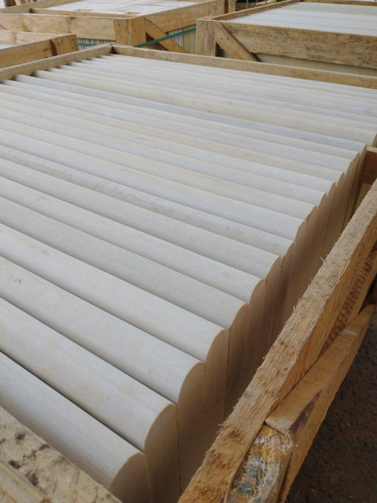 Zwembadranden Brasil Yellow 100x35x3cm en hoekstukken 50/35x50/35x3cm  halfrond