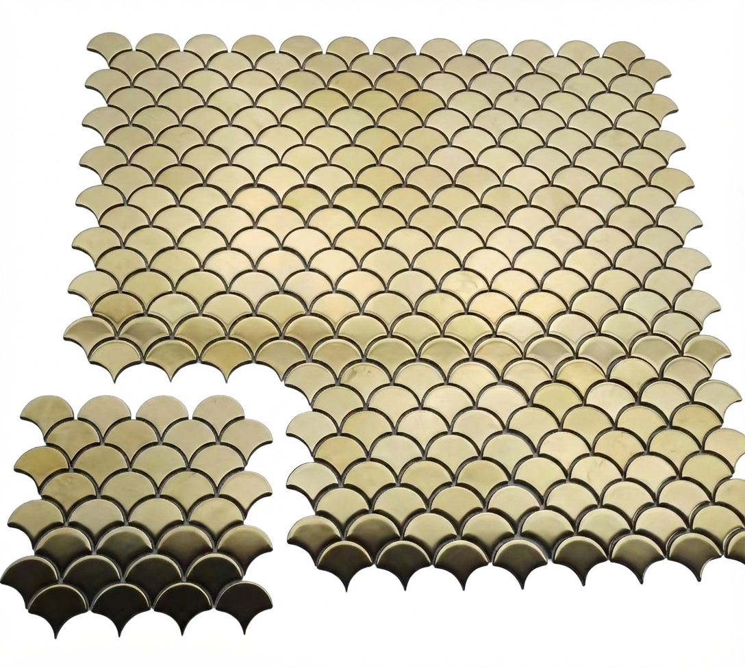 art 716 Glasmozaïek Waaier Gold