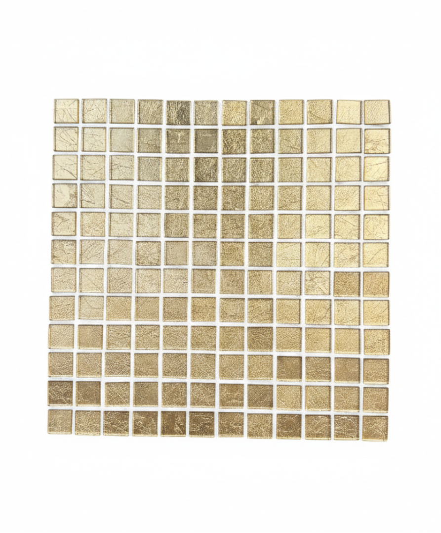 art 715 Glasmozaïek Billionare Gold 20mm square op matje 300x300x6mm