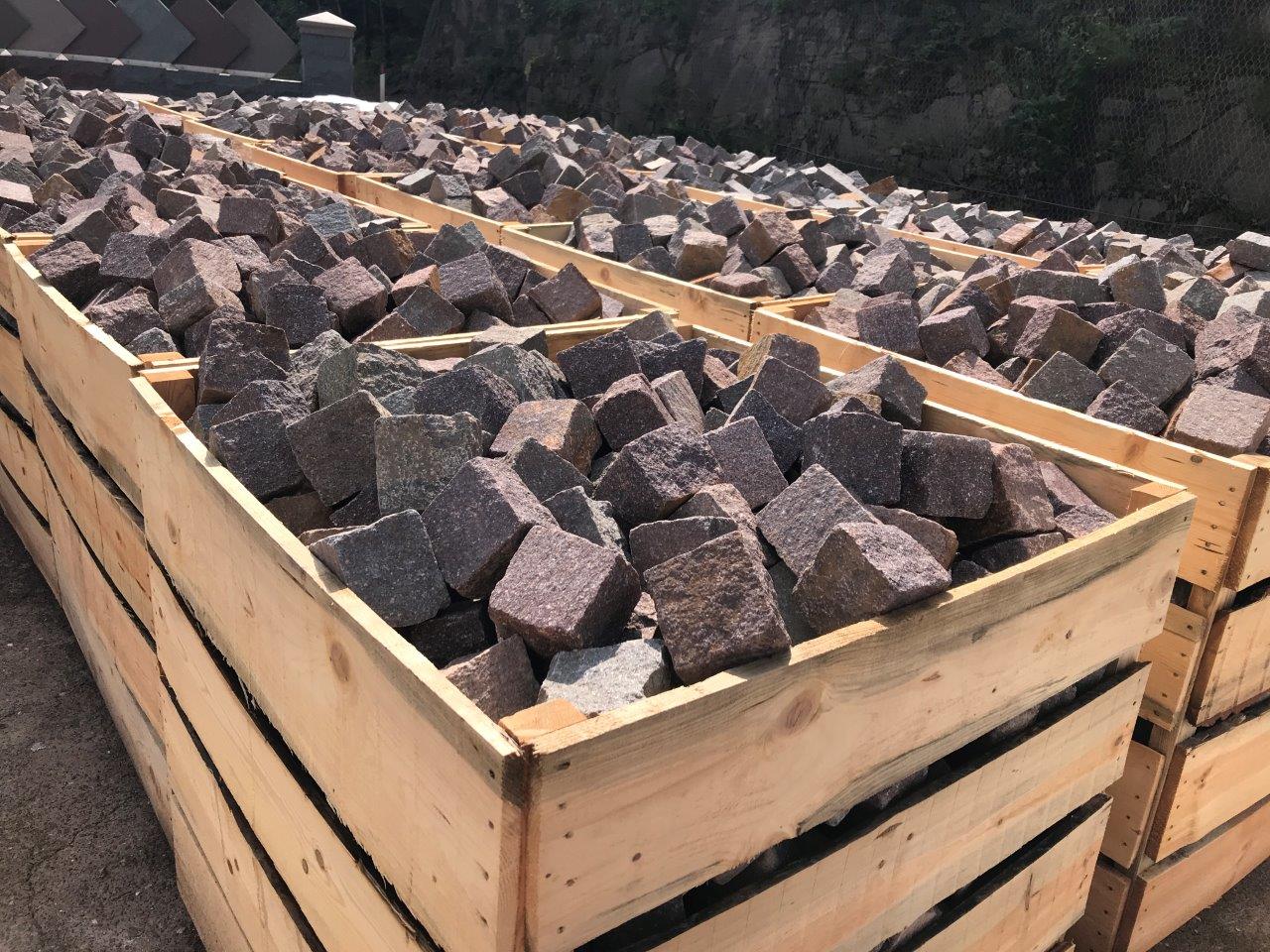 Kasseien Italiaanse Porfier 10x10x6-8cm