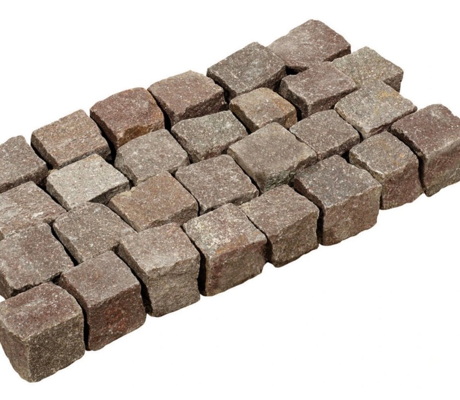 Kasseien Italiaanse Porfier 10x8x6-8cm