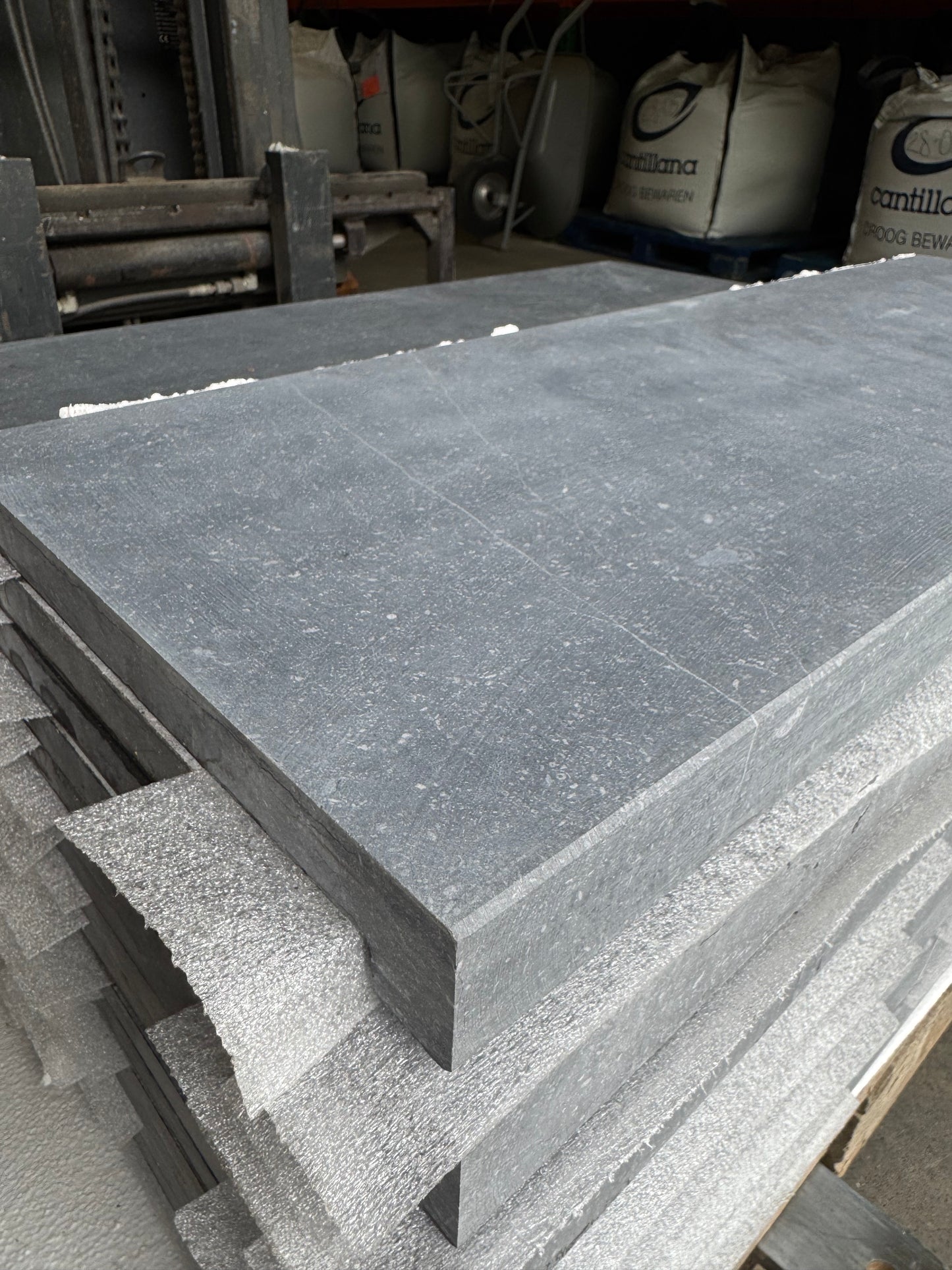 Zwembadranden Belgisch Hardsteen – Blauw Gezoet 100x35x4.8/3cm op voorraad