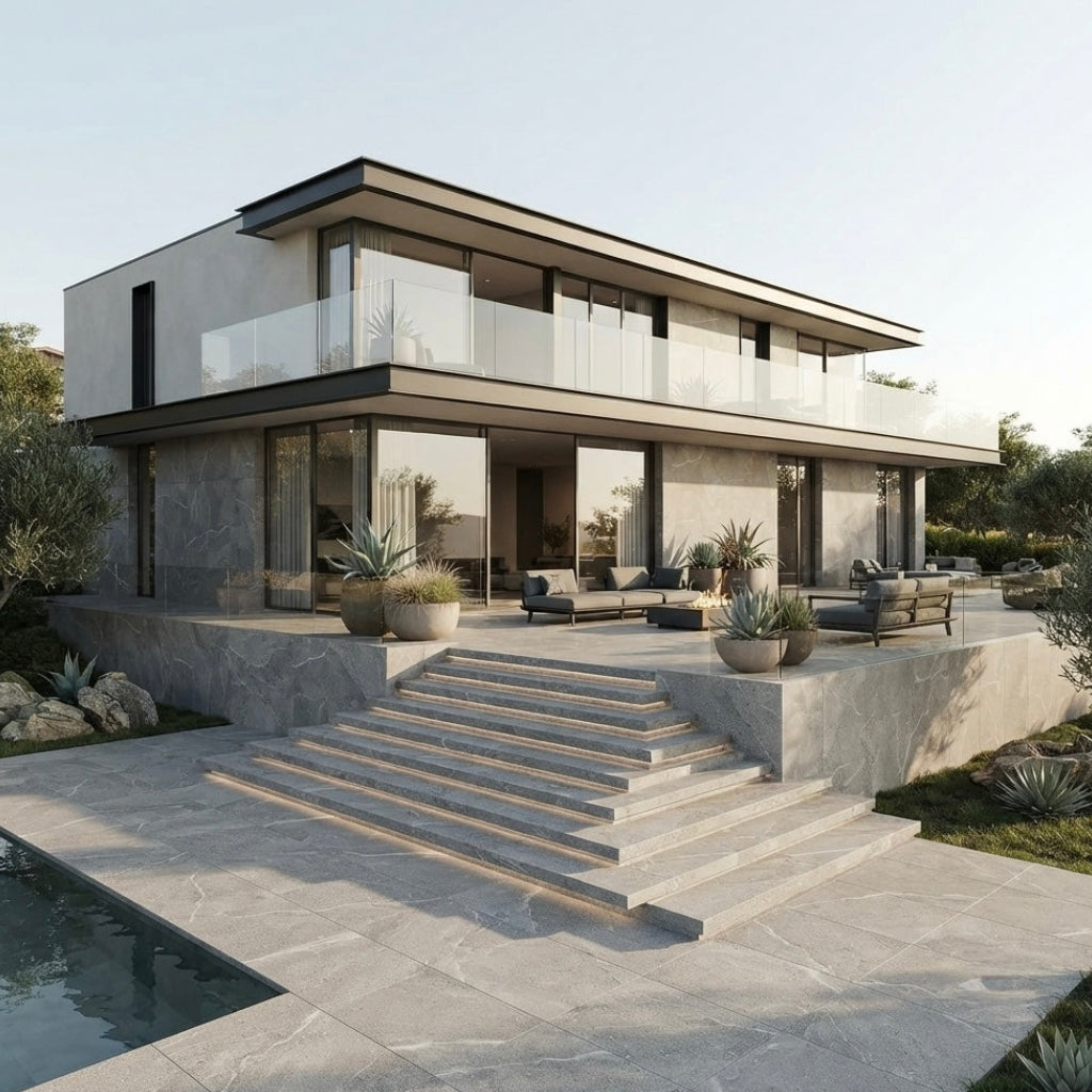 Terrastegels Cortina Fumo 894x894x20mm naturale