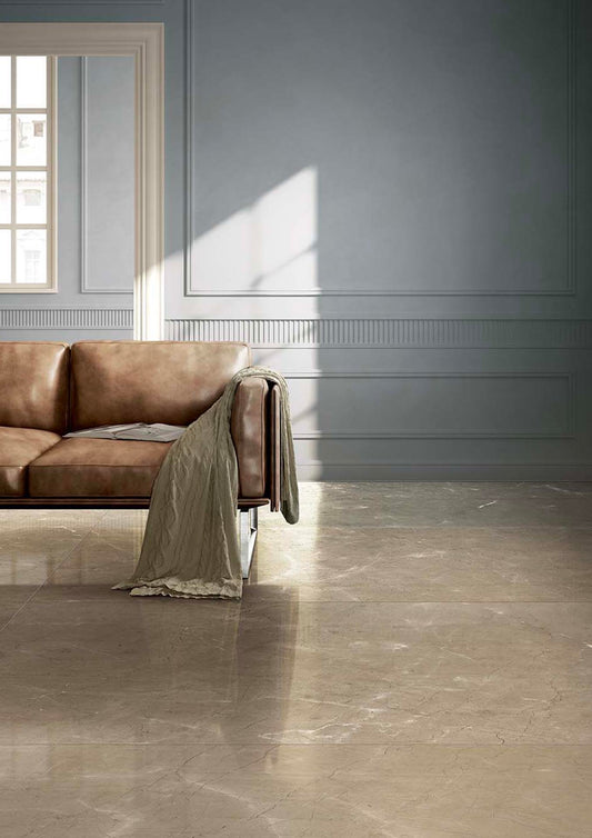 Marmerlook Apune Corinthian Beige merk Nexion 1198x598x9mm honed