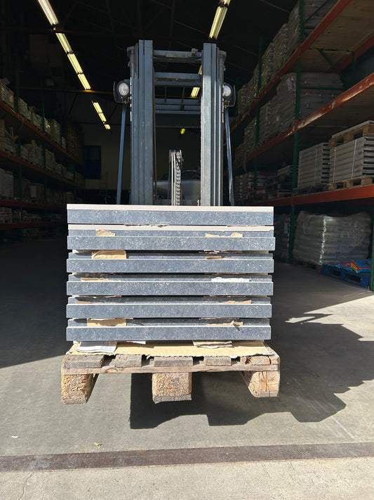 Zwembadranden Keramisch merk Ermes Italie Pierre Bleu Noir 800x400x20-50mm