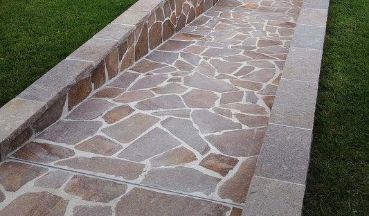 Flagstones Italiaanse Porfier Jumbo  XXL 20-40mm 2-4pc per M2