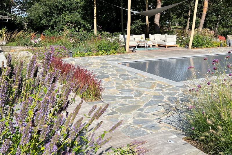 Flagstones Kavalas Bleu 30-50mm verkoop per volle krat inhoud 15M2