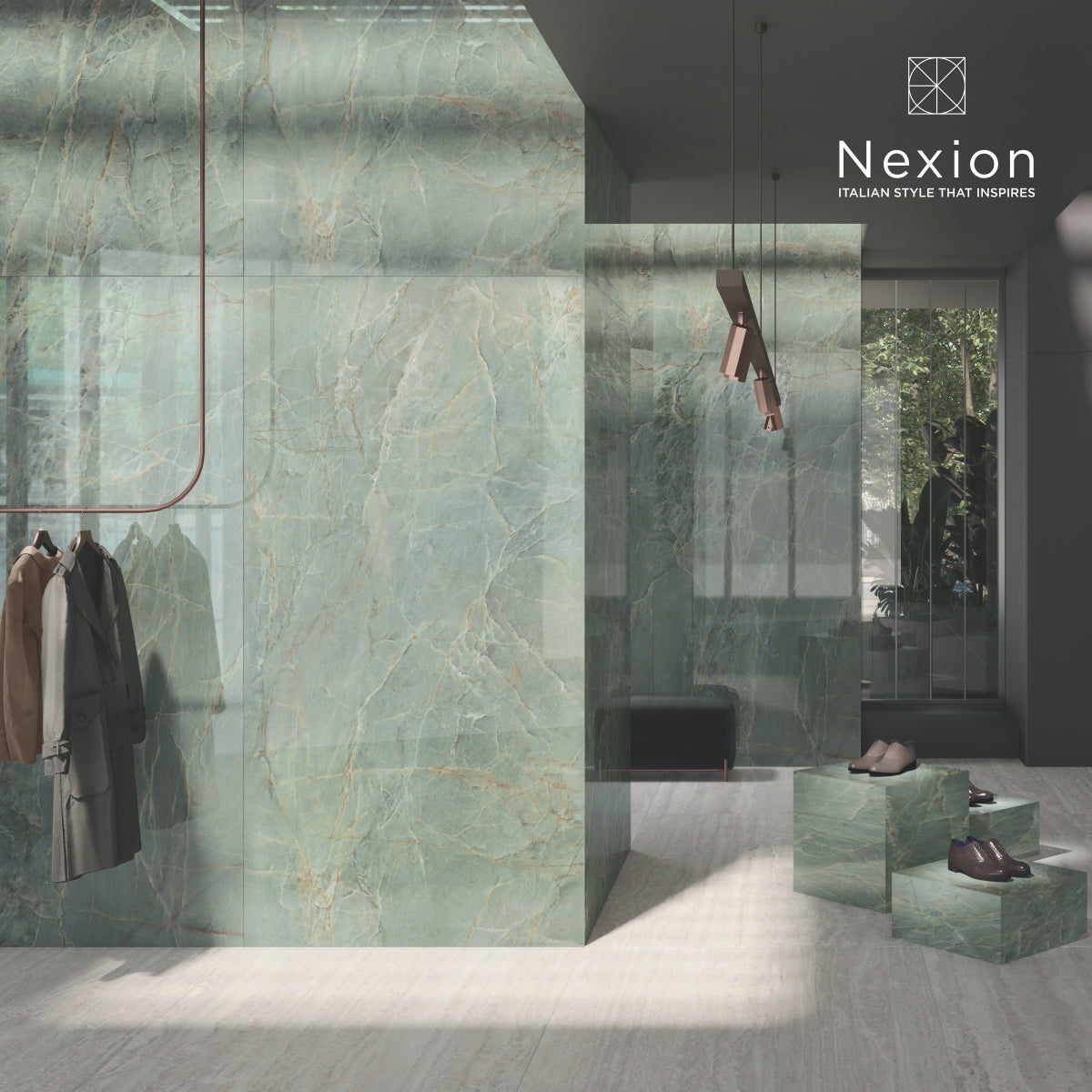 Mamerlook  Quartzito Aqua Verde Nexion 1198x598x9mm honed