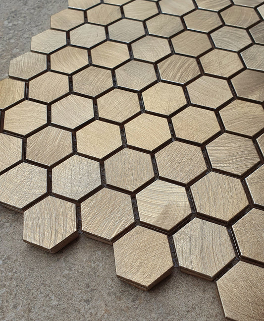 Aluminium hexagon gold