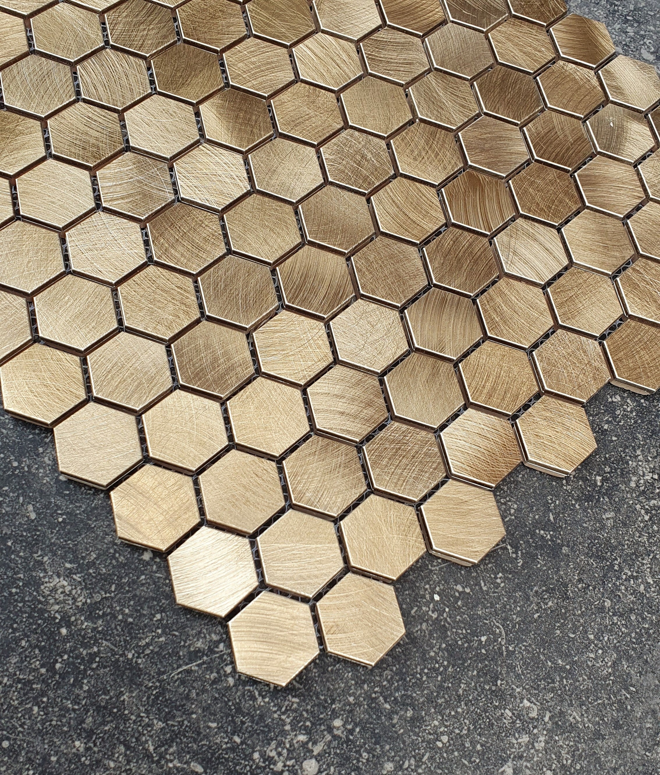 Aluminium hexagon gold