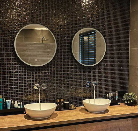 art 713 Glas Mozaiëk Amsterdam Black-Gold 20mm op matje 300x300x4mm