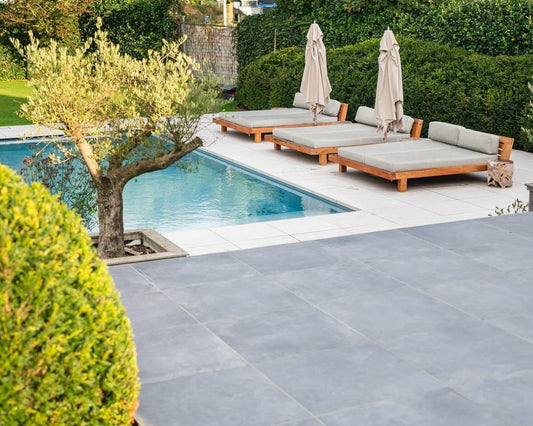 Terras Tegel Bleu Evolution Antraciet merk La Fabbrica 795x795x20mm naturale R11