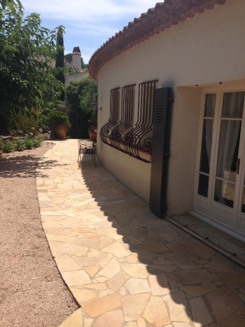 Flagstones Brasil Yellow Dikformaat  XL 25-40mm inhoud krat 22M2 = 1500KG