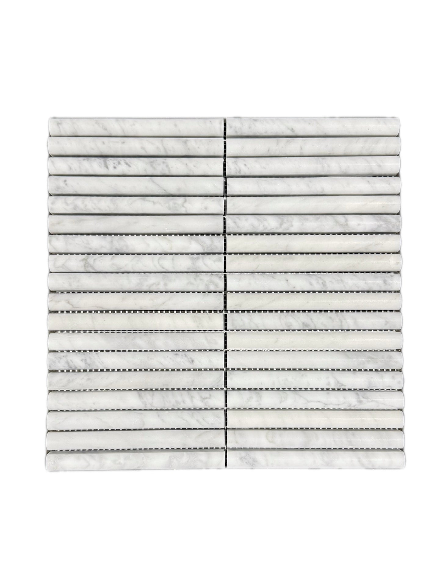 art 701 Kit Kat  Bull Nose Bianco Carrara Mozaïek 151x30x15mm gezoet