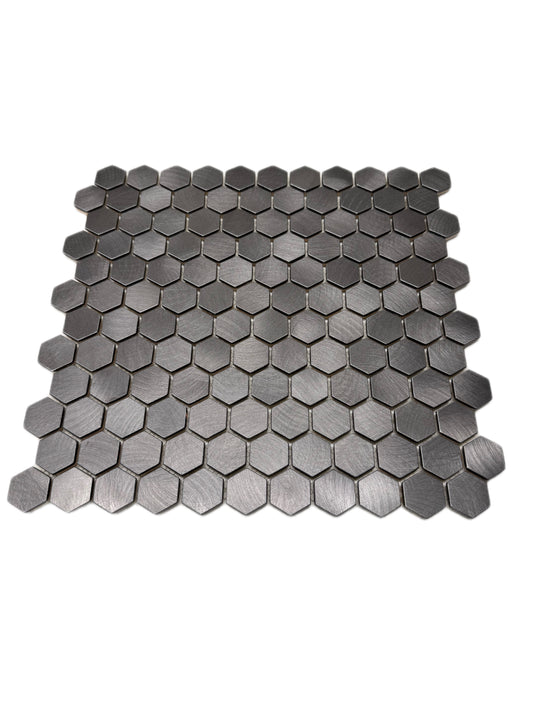 art 730 Reflections Gun Metal Hexagon 23mm op matje 300x300x8mm
