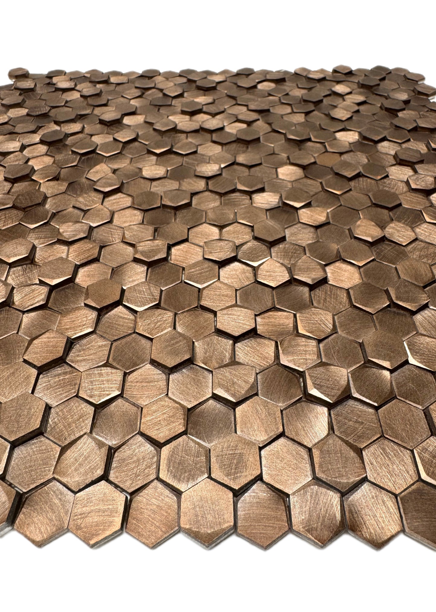 art 725 Colonial L Antic Hexagon Bronze 10mm  3D 4-8mm op matje 300x300