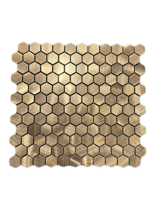 Art  736 Reflections  Hexagon gold 23mm op matje 300x300x8mm prijs per stuk