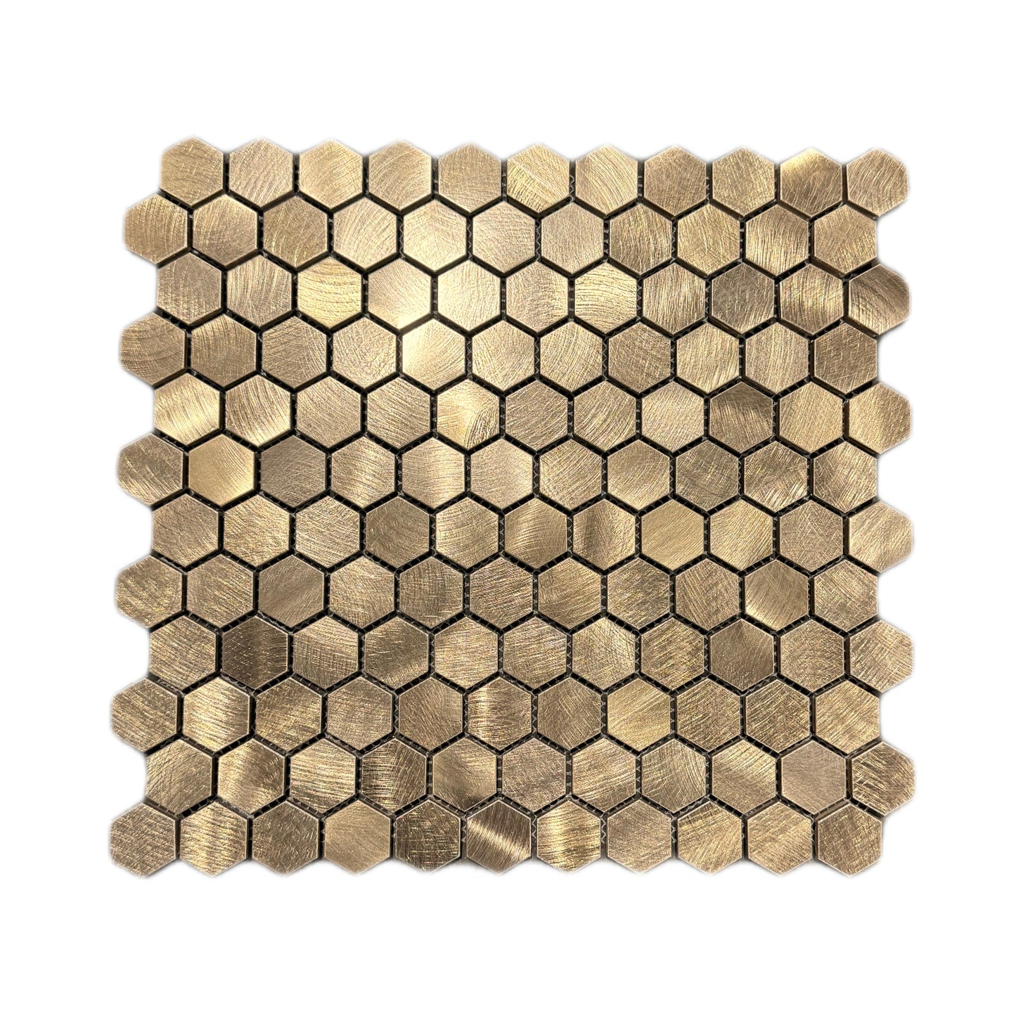 Art  736 Reflections  Hexagon gold 23mm op matje 300x300x8mm prijs per stuk