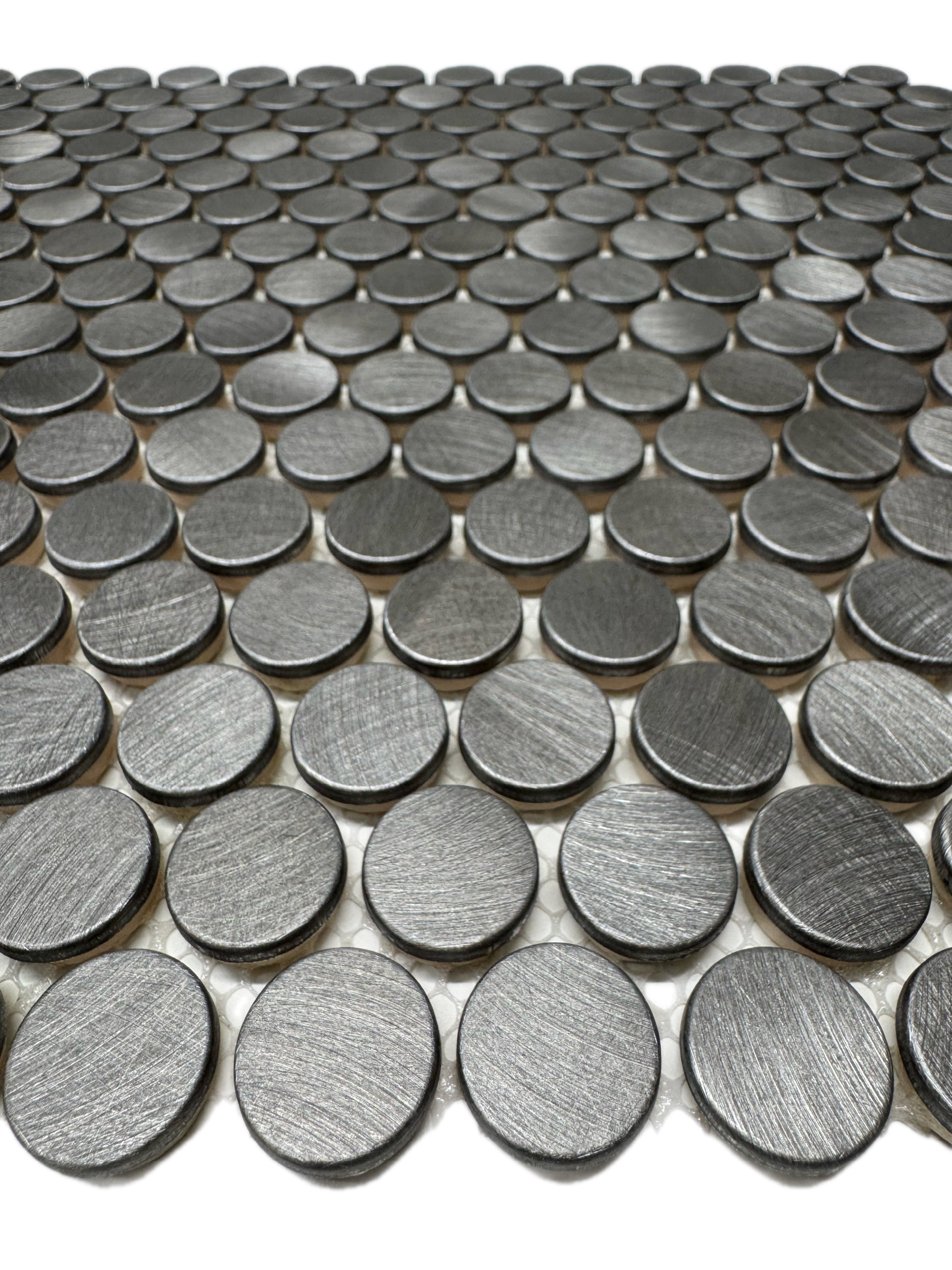 art 730 Reflections Gun Metal Penny Round 19mm