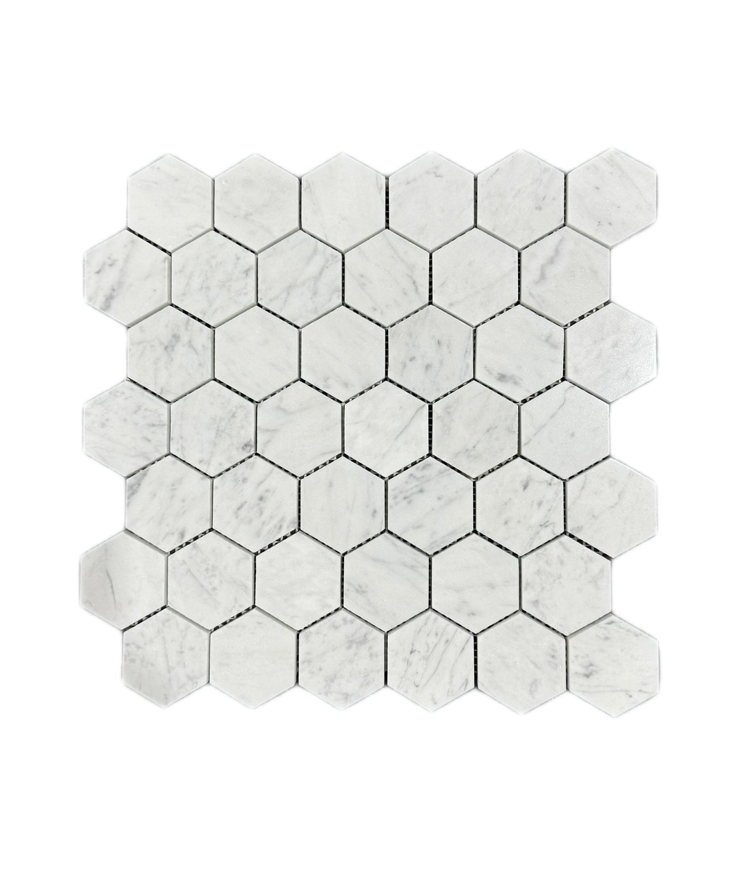 art 709 Bianca Carrara Hexagon Marmer  48x48x10mm poli