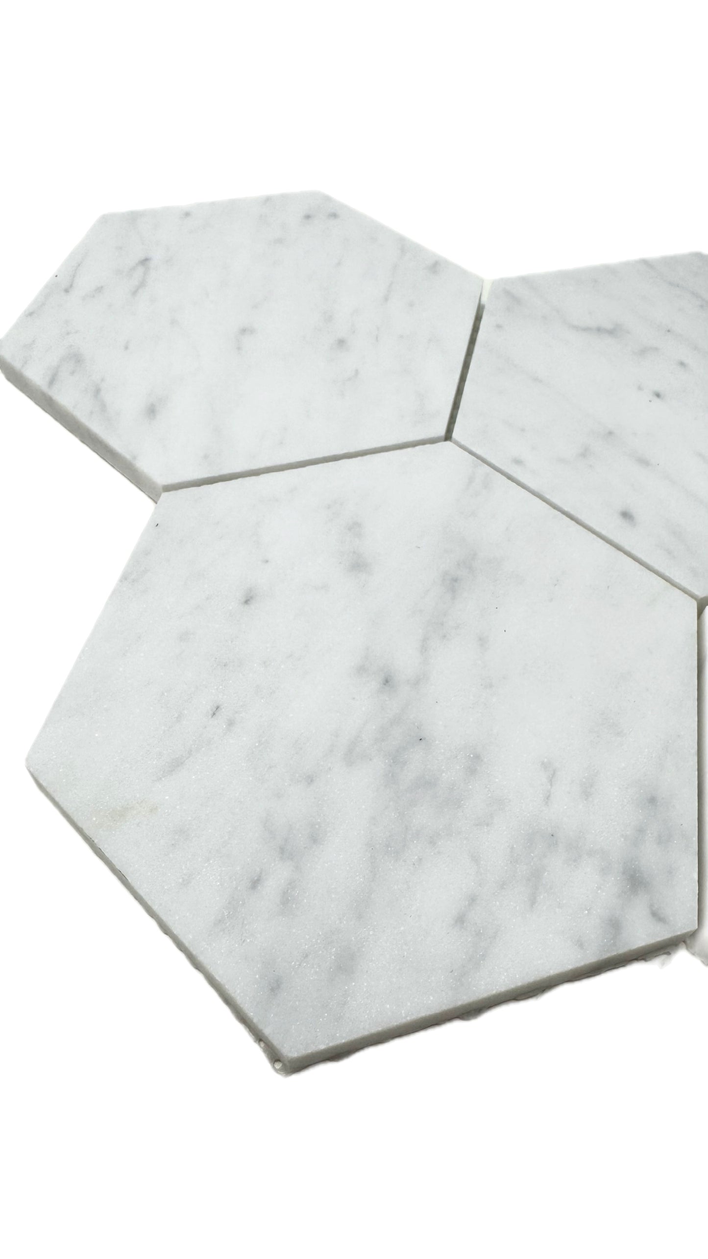art 719 Marmer Hexagon Bianca Carrara 150mm  honed