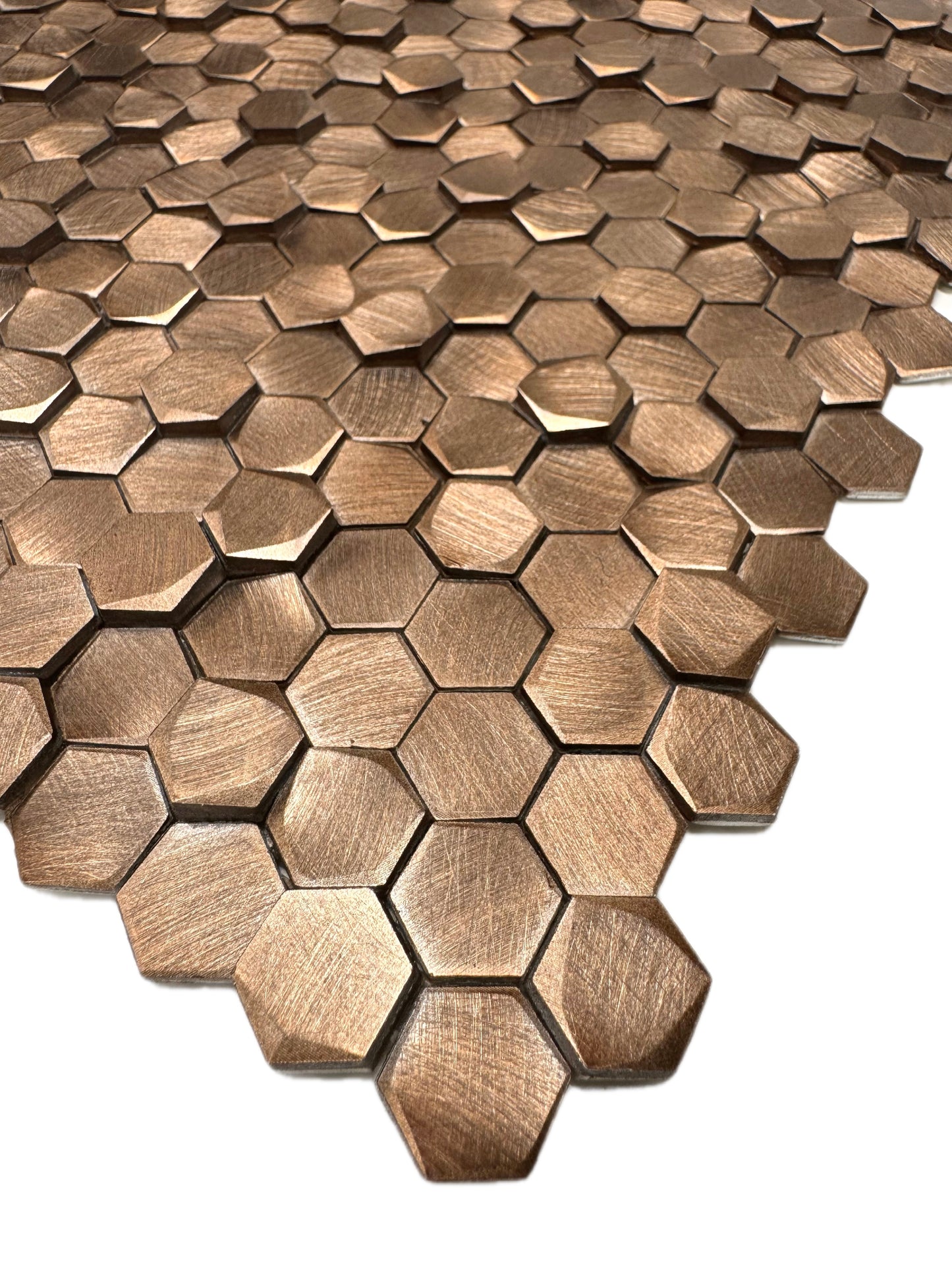 art 725 Colonial L Antic Hexagon Bronze 10mm  3D 4-8mm op matje 300x300