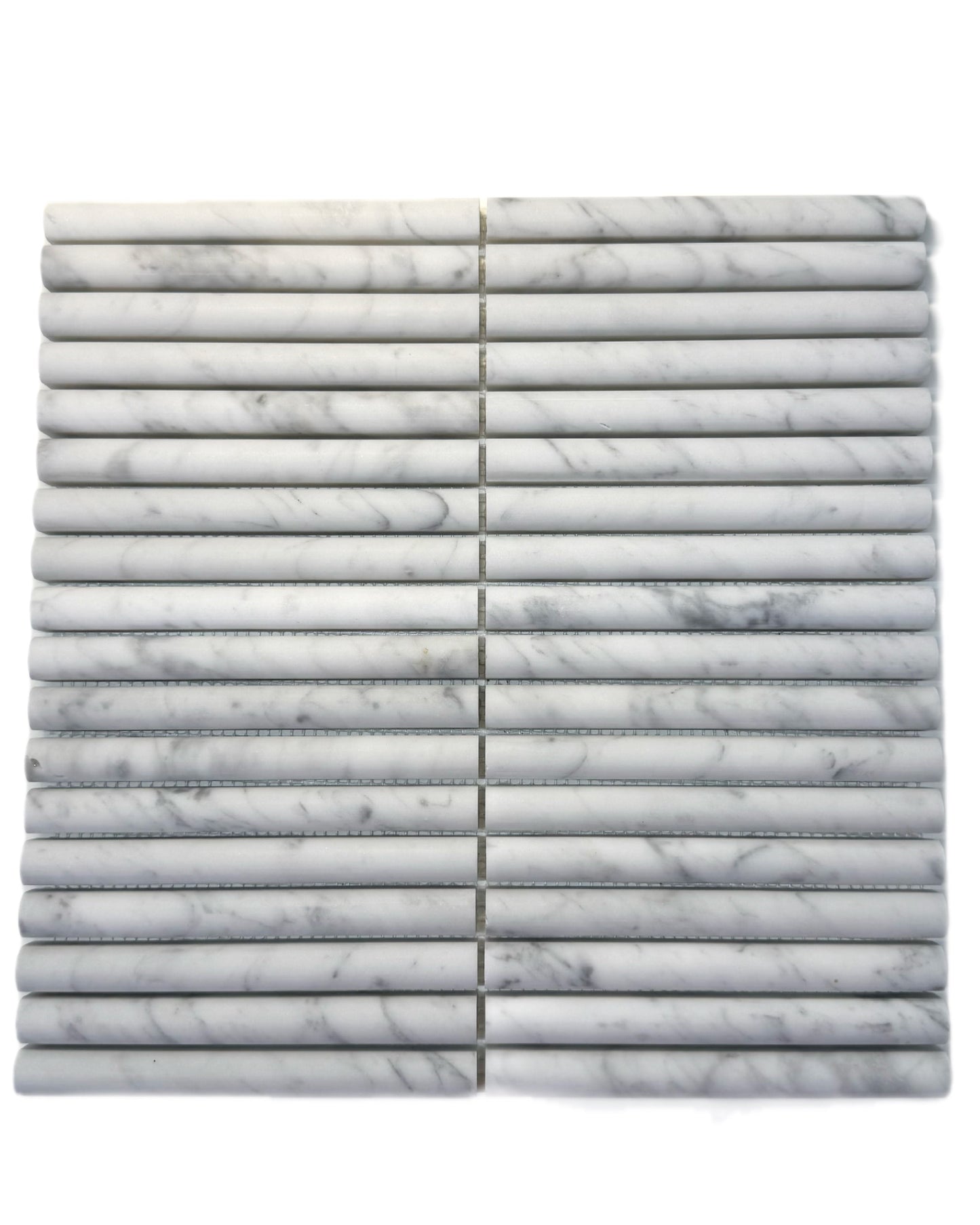 art 701 Kit Kat  Bull Nose Bianco Carrara Mozaïek 151x30x15mm gezoet