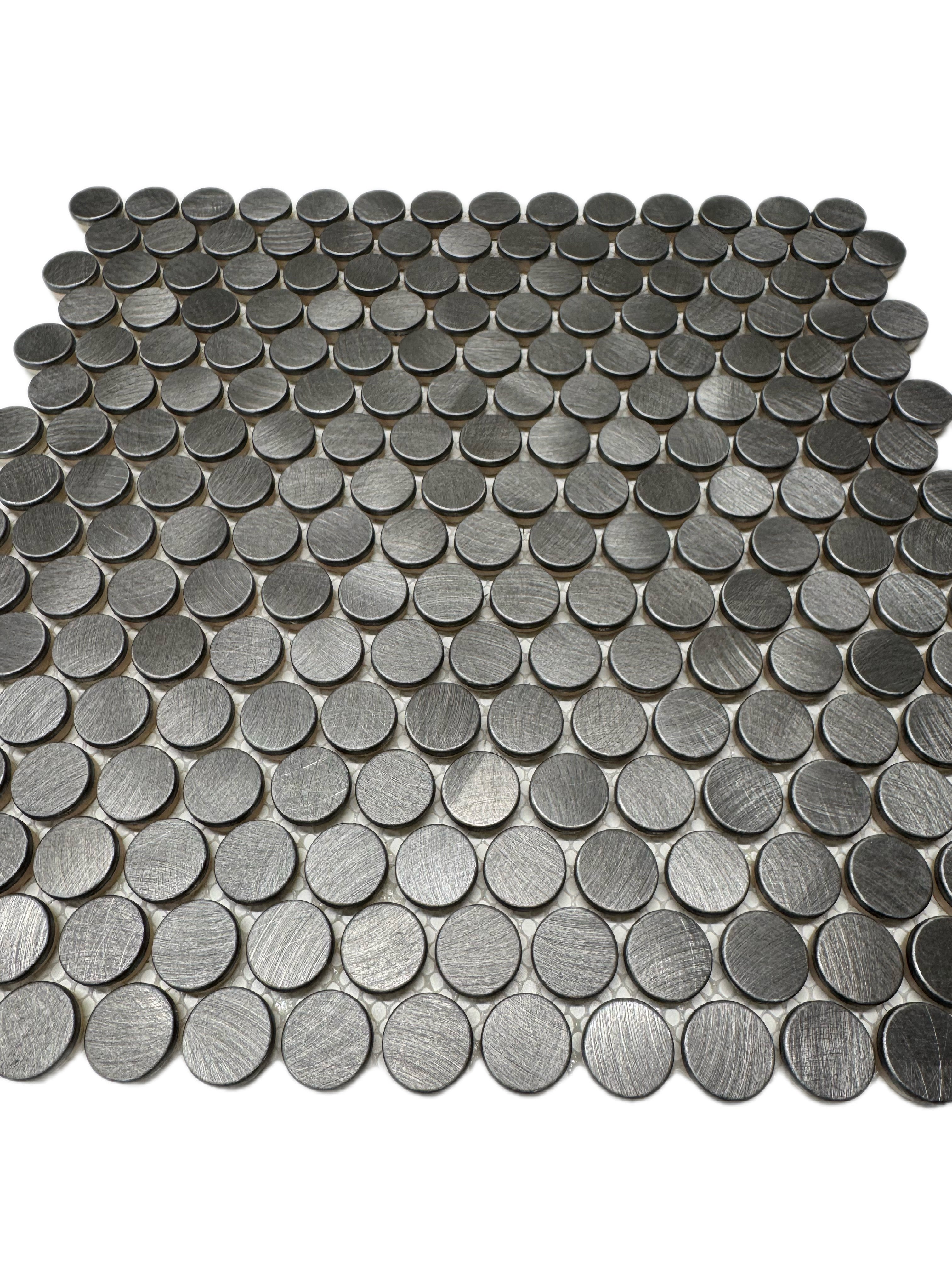 art 730 Reflections Gun Metal Penny Round 19mm