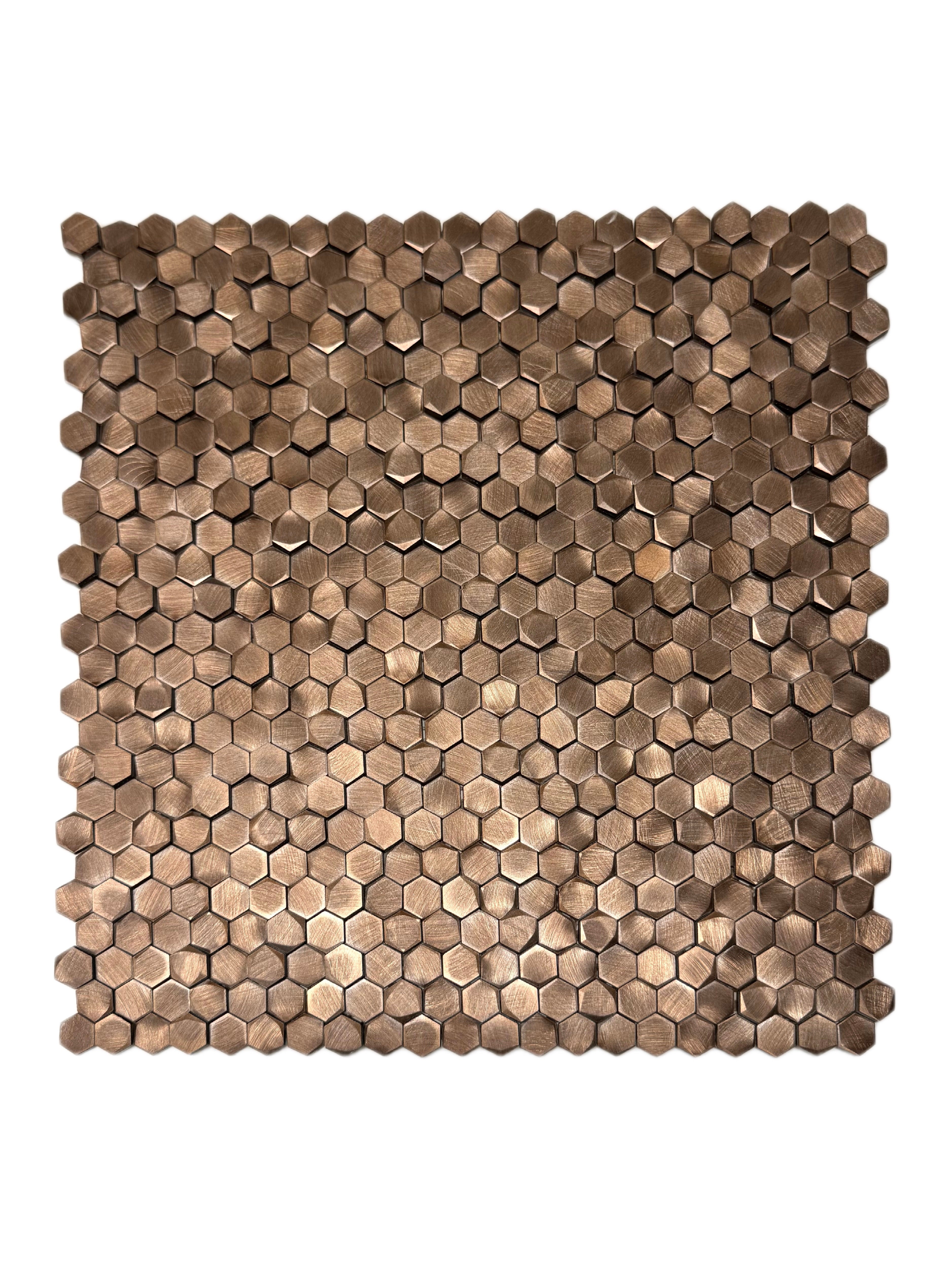 art 725 Colonial L Antic Hexagon Bronze 10mm  3D 4-8mm op matje 300x300