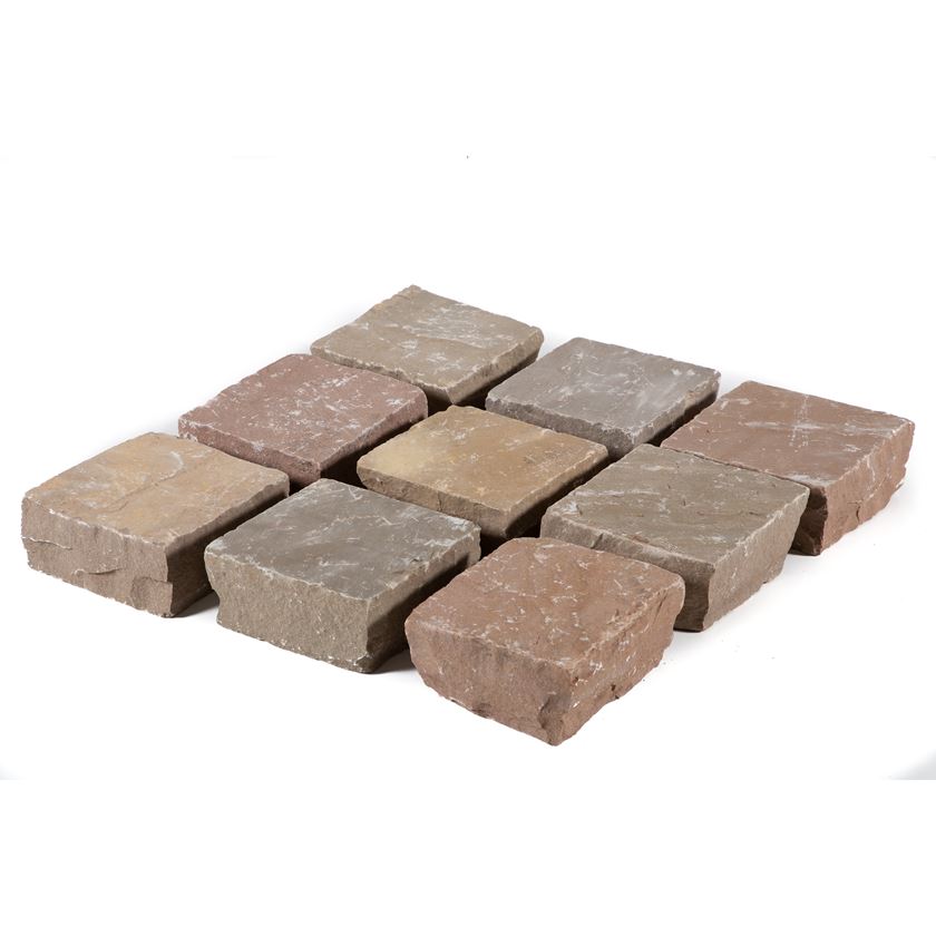Kasseien Kandla Ochre -14x14x5-7-20x14x5-7cm