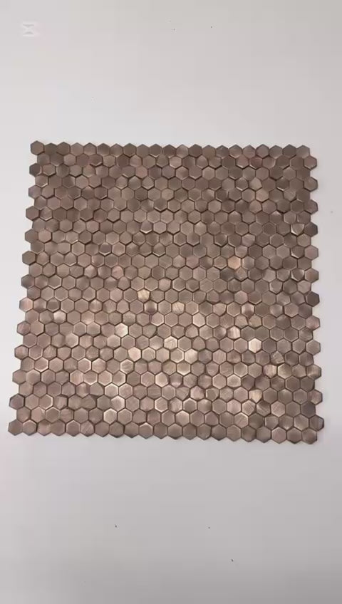 art 725 Colonial L Antic Hexagon Bronze 10mm  3D 4-8mm op matje 300x300
