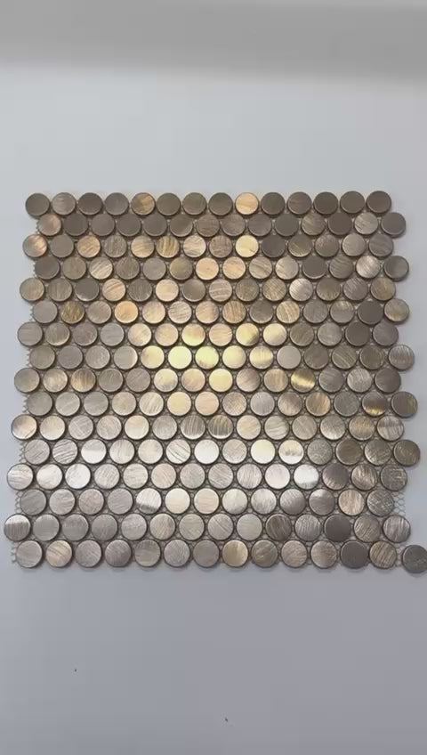 Mozaiëk Reflection Penny round Gold 19mm