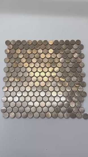 Mozaiëk Reflection Penny round Gold 19mm