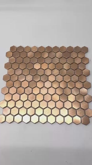 Mozaiëk Hexagon Copper 23mm