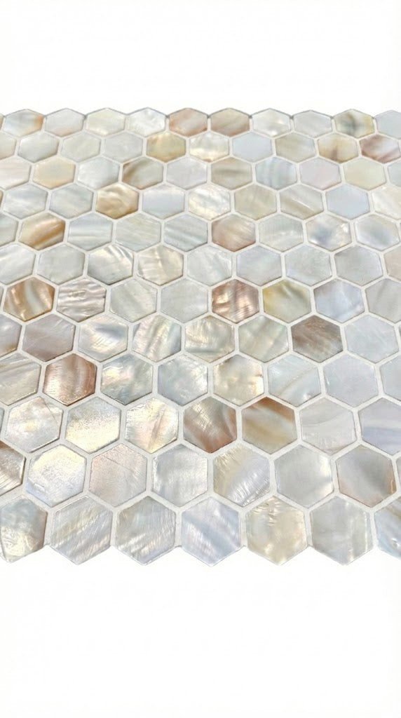 art 723 Oyster Pearl Yellow Hexagon Yellow 25mm