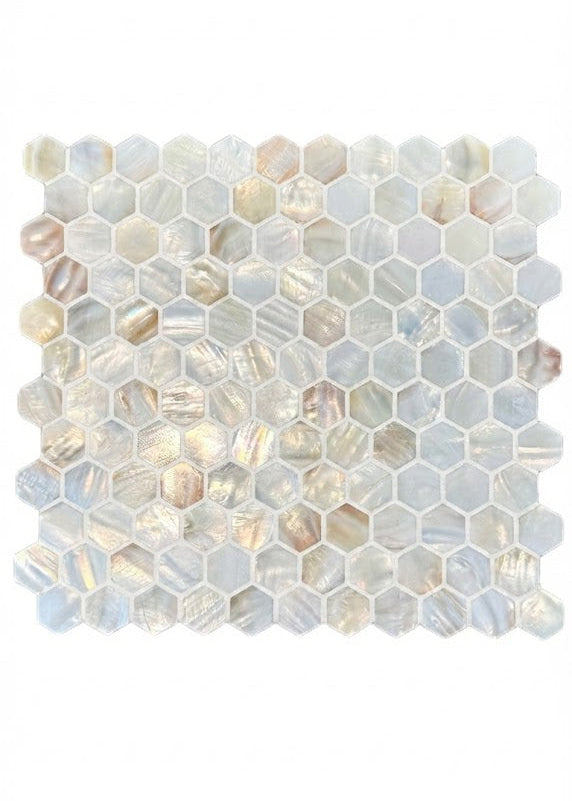 art 723 Oyster Pearl Yellow Hexagon Yellow 25mm